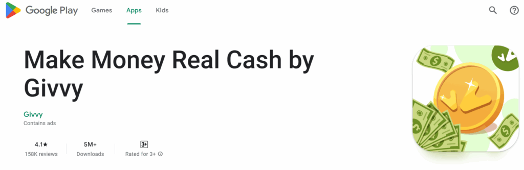 Givvy app pay to paypal