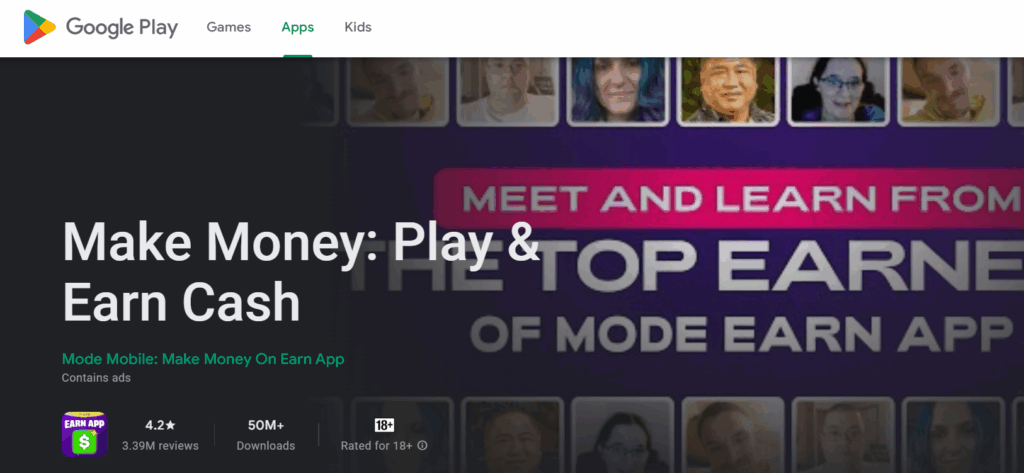 mode app play to earn
